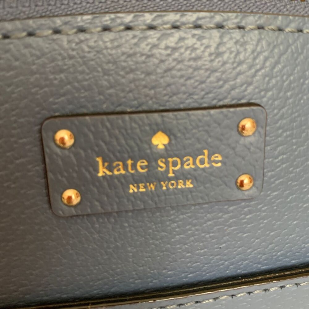 Kate Spade Smoky Blue Crossbody Bag Adjustable Strap Front Pocket - Picture 2 of 10